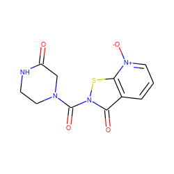 O=C1CN(C(=O)n2sc3c(ccc[n+]3[O-])c2=O)CCN1 ZINC001772570384