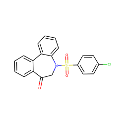 O=C1CN(S(=O)(=O)c2ccc(Cl)cc2)c2ccccc2-c2ccccc21 ZINC000040972739