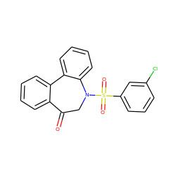 O=C1CN(S(=O)(=O)c2cccc(Cl)c2)c2ccccc2-c2ccccc21 ZINC000040972741