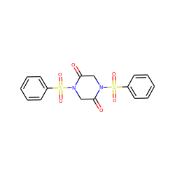 O=C1CN(S(=O)(=O)c2ccccc2)C(=O)CN1S(=O)(=O)c1ccccc1 ZINC000136987115