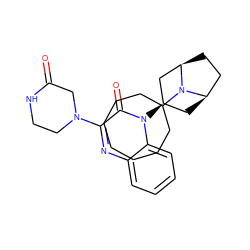 O=C1CN(c2nc3ccccc3n([C@@H]3C[C@@H]4CC[C@H](C3)N4C3CCCCCCC3)c2=O)CCN1 ZINC000114713090