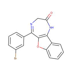 O=C1CN=C(c2cccc(Br)c2)c2oc3ccccc3c2N1 ZINC000033982888