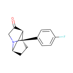 O=C1CN2[C@H]3CC[C@@H]2C[C@H](c2ccc(F)cc2)[C@@H]13 ZINC000026822212