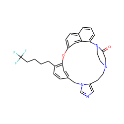 O=C1CN2CCc3cncn3Cc3ccc(CCCCC(F)(F)F)c(c3)Oc3ccc4cccc(c4c3)N1CC2 ZINC000028262727