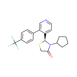 O=C1CS[C@@H](c2ccncc2-c2ccc(C(F)(F)F)cc2)N1C1CCCC1 ZINC000028819675