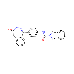 O=C1Cc2ccccc2C(c2ccc(NC(=O)N3Cc4ccccc4C3)cc2)=NN1 ZINC000166456878