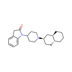 O=C1Cc2ccccc2N1C1CCN([C@@H]2CC[C@H]3CCCC[C@@H]3C2)CC1 ZINC000013561282