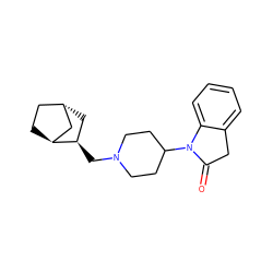 O=C1Cc2ccccc2N1C1CCN(C[C@@H]2C[C@H]3CC[C@H]2C3)CC1 ZINC000101622762