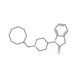 O=C1Cc2ccccc2N1C1CCN(CC2CCCCCCC2)CC1 ZINC000013561276