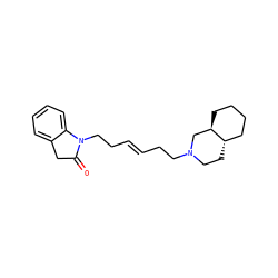 O=C1Cc2ccccc2N1CC/C=C/CCN1CC[C@H]2CCCC[C@@H]2C1 ZINC000299832762