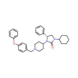 O=C1N(C2CCCCC2)C[C@@H](c2ccccc2)N1C1CCN(Cc2ccc(Oc3ccccc3)cc2)CC1 ZINC000096285451