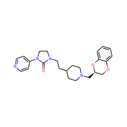 O=C1N(CCC2CCN(C[C@@H]3COc4ccccc4O3)CC2)CCN1c1ccncc1 ZINC000013813763