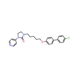 O=C1N(CCCCCOc2ccc(-c3ccc(Cl)cc3)cc2)CCN1c1ccncc1 ZINC000029400960