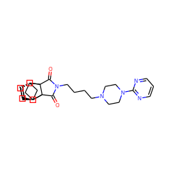 O=C1N(CCCCN2CCN(c3ncccn3)CC2)C(=O)C23[C@H]4C=C[C@@H](C4)C12[C@H]1C=C[C@H]3C1 ZINC000100678820