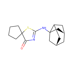 O=C1N=C(NC23C[C@@H]4CC2C[C@H](C4)C3)SC12CCCC2 ZINC000100404270