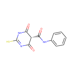 O=C1N=C(S)NC(=O)[C@@H]1C(=O)Nc1ccccc1 ZINC000003874204