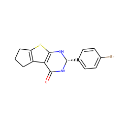 O=C1N[C@@H](c2ccc(Br)cc2)Nc2sc3c(c21)CCC3 ZINC000000524861
