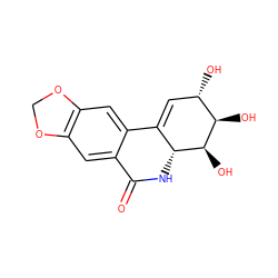 O=C1N[C@@H]2C(=C[C@H](O)[C@@H](O)[C@H]2O)c2cc3c(cc21)OCO3 ZINC000004097651