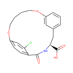 O=C1N[C@H](C(=O)O)Cc2cccc(c2)OCCCCOc2ccc1c(Cl)c2 ZINC000103258300