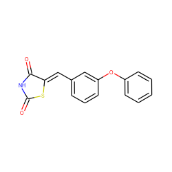 O=C1NC(=O)/C(=C/c2cccc(Oc3ccccc3)c2)S1 ZINC000001188187