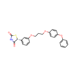 O=C1NC(=O)[C@@H](c2cccc(OCCCOc3ccc(Oc4ccccc4)cc3)c2)S1 ZINC000013537343