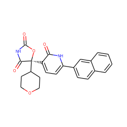 O=C1NC(=O)[C@](c2ccc(-c3ccc4ccccc4c3)[nH]c2=O)(C2CCOCC2)O1 ZINC000071340716