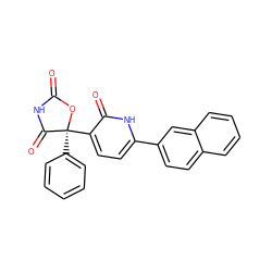 O=C1NC(=O)[C@](c2ccccc2)(c2ccc(-c3ccc4ccccc4c3)[nH]c2=O)O1 ZINC000071331685