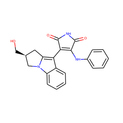 O=C1NC(=O)C(c2c3n(c4ccccc24)C[C@@H](CO)C3)=C1Nc1ccccc1 ZINC000103203075