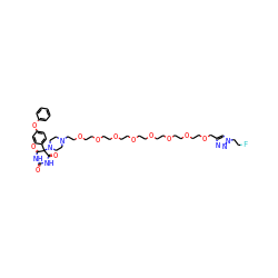 O=C1NC(=O)C(c2ccc(Oc3ccccc3)cc2)(N2CCN(CCOCCOCCOCCOCCOCCOCCOCCOCc3cn(CCF)nn3)CC2)C(=O)N1 ZINC000150543891