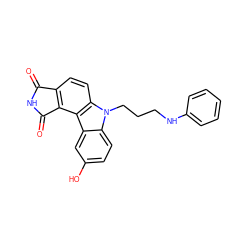 O=C1NC(=O)c2c1ccc1c2c2cc(O)ccc2n1CCCNc1ccccc1 ZINC000040420630