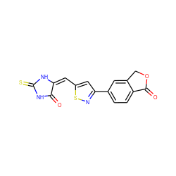 O=C1NC(=S)N/C1=C/c1cc(-c2ccc3c(c2)COC3=O)ns1 ZINC000101464012