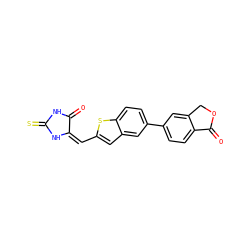 O=C1NC(=S)N/C1=C/c1cc2cc(-c3ccc4c(c3)COC4=O)ccc2s1 ZINC000101464020