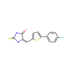 O=C1NC(=S)N/C1=C/c1ccc(-c2ccc(F)cc2)s1 ZINC000103224311