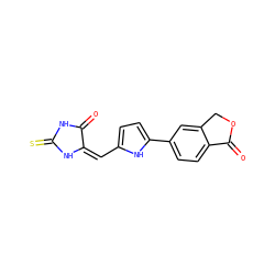 O=C1NC(=S)N/C1=C/c1ccc(-c2ccc3c(c2)COC3=O)[nH]1 ZINC000101463993