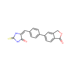 O=C1NC(=S)N/C1=C/c1ccc(-c2ccc3c(c2)COC3=O)cc1 ZINC000101463987