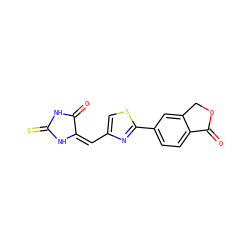 O=C1NC(=S)N/C1=C/c1csc(-c2ccc3c(c2)COC3=O)n1 ZINC000101464001