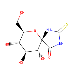 O=C1NC(=S)N[C@@]12O[C@H](CO)[C@@H](O)[C@H](O)[C@H]2O ZINC000003931735