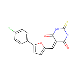 O=C1NC(=S)NC(=O)C1=Cc1ccc(-c2ccc(Cl)cc2)o1 ZINC000017196692