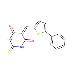 O=C1NC(=S)NC(=O)C1=Cc1ccc(-c2ccccc2)s1 ZINC000013678249