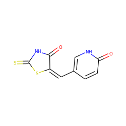 O=C1NC(=S)S/C1=C/c1ccc(=O)[nH]c1 ZINC000474609127