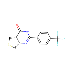 O=C1NC(c2ccc(C(F)(F)F)cc2)=N[C@@H]2CSC[C@H]12 ZINC000096283594