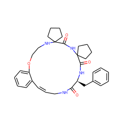 O=C1NC/C=C\c2ccccc2OCCNC2(CCCC2)C(=O)NC2(CCCC2)C(=O)N[C@H]1Cc1ccccc1 ZINC000207668444