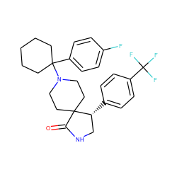 O=C1NC[C@@H](c2ccc(C(F)(F)F)cc2)C12CCN(C1(c3ccc(F)cc3)CCCCC1)CC2 ZINC000038147575