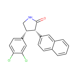 O=C1NC[C@@H](c2ccc(Cl)c(Cl)c2)[C@H]1c1ccc2ccccc2c1 ZINC000096929914