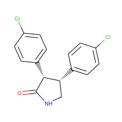 O=C1NC[C@@H](c2ccc(Cl)cc2)[C@H]1c1ccc(Cl)cc1 ZINC000096929842