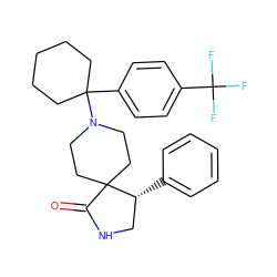 O=C1NC[C@@H](c2ccccc2)C12CCN(C1(c3ccc(C(F)(F)F)cc3)CCCCC1)CC2 ZINC000038147561