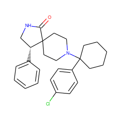 O=C1NC[C@@H](c2ccccc2)C12CCN(C1(c3ccc(Cl)cc3)CCCCC1)CC2 ZINC000036222077