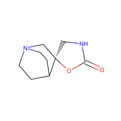 O=C1NC[C@]2(CN3CCC2CC3)O1 ZINC000013834389