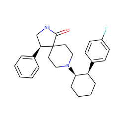 O=C1NC[C@H](c2ccccc2)C12CCN([C@@H]1CCCC[C@@H]1c1ccc(F)cc1)CC2 ZINC000014210500