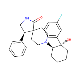 O=C1NC[C@H](c2ccccc2)C12CCN([C@@H]1CCCC[C@]1(O)c1cccc(F)c1)CC2 ZINC000038147502